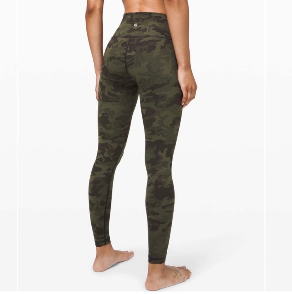 Lululemon Leggings Womens 14 Wunder Under 28" *Full On Luxtreme Incognito Camo